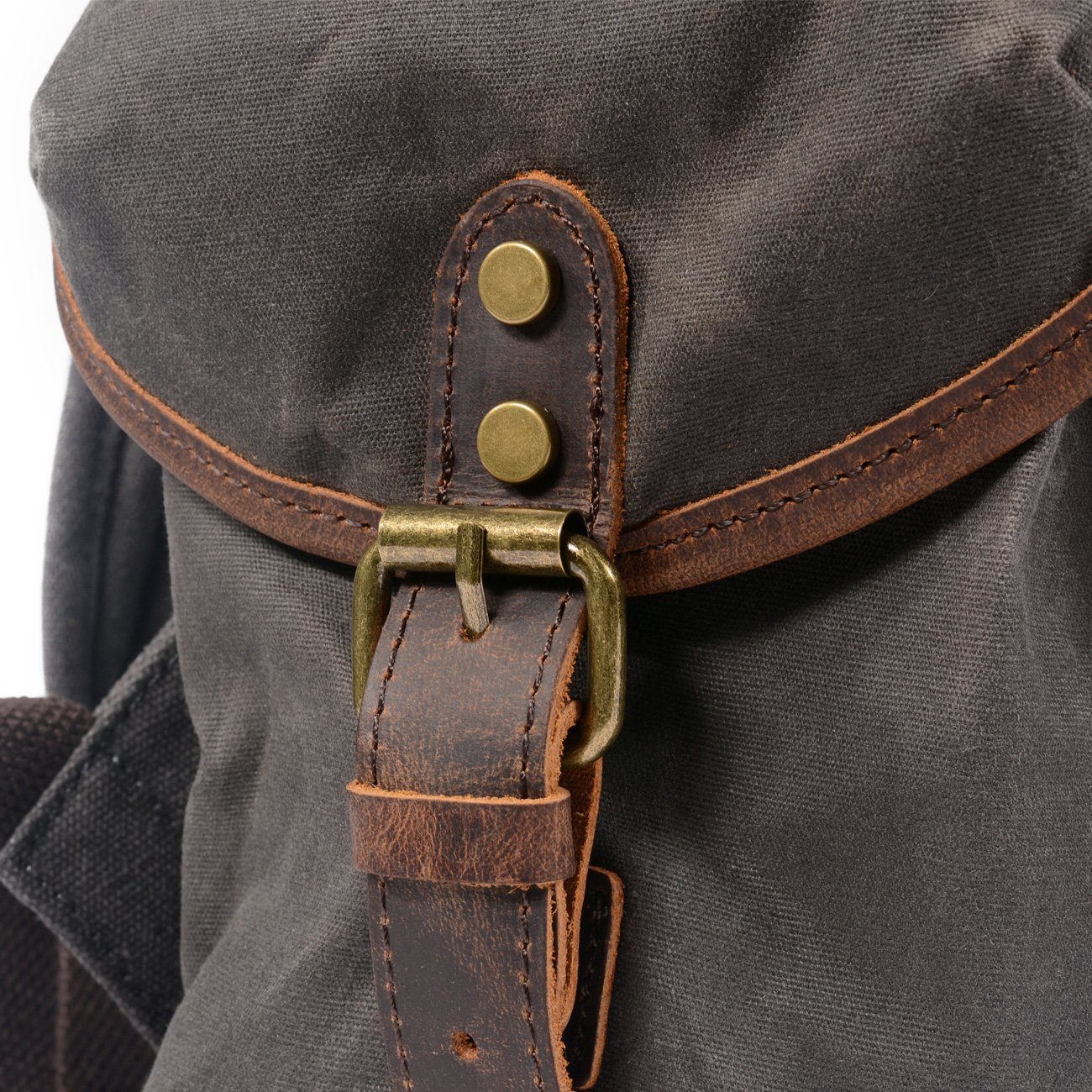 Canvas Leather Backpack | ROME